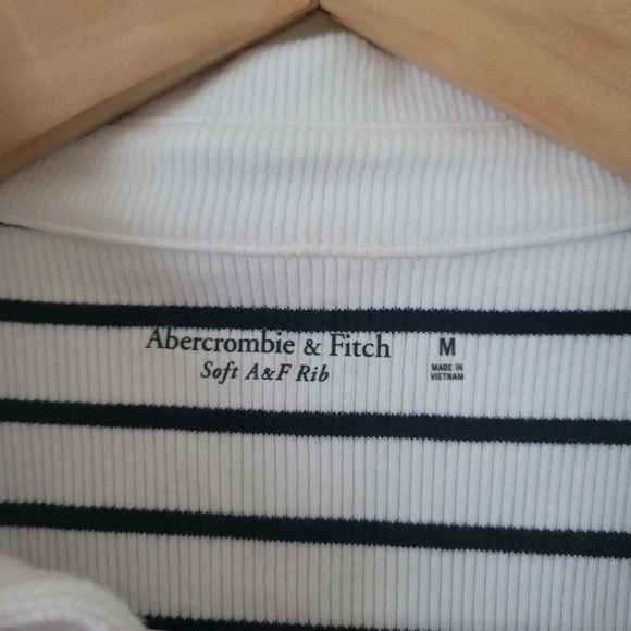 Abercrombie Striped Sleeveless Polo Bodysuit M - Picture 2 of 7